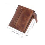 ⁦جزدان  محفظة رجالي أصلي  يتسع للهوية فخم مصنوع من جلد البقر الطبيعي ذات جودة عالية - جيوب متعددة  تتسع لكافة المستلزمات كالبطاقات والنقود  - لون بني⁩ - الصورة ⁦7⁩