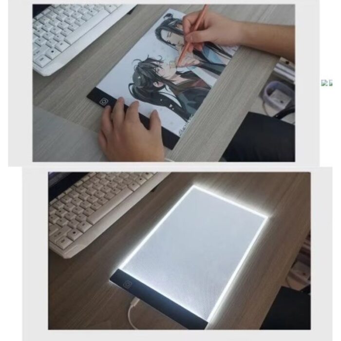 ⁦لوحة نسخ الرسم مع إضاءة LED -آمنة تماما على العين - مع 3 مستويات إضاءة- تعمل بمنفذ USB - خفيفة الوزن ورقيقة - مقاس A4⁩ - الصورة ⁦2⁩
