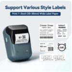 ⁦طابعة باركود حرارية بدون حبر لطباعة ملصقات وباركود- محمولة وتعمل عن طريق البلوتوث عبر الجوال- البطارية 1500 ميلي أمبير- مع رول ورق كهدية -ماركة Niimbot B1⁩ - الصورة ⁦2⁩