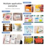 ⁦طابعة باركود حرارية بدون حبر لطباعة ملصقات وباركود- محمولة وتعمل عن طريق البلوتوث عبر الجوال- البطارية 1500 ميلي أمبير- مع رول ورق كهدية -ماركة Niimbot B1⁩ - الصورة ⁦4⁩