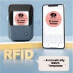 ⁦طابعة باركود حرارية بدون حبر لطباعة ملصقات وباركود- محمولة وتعمل عن طريق البلوتوث عبر الجوال- البطارية 1500 ميلي أمبير- مع رول ورق كهدية -ماركة Niimbot B1⁩ - الصورة ⁦7⁩