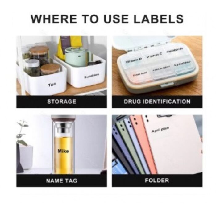 ⁦طابعة باركود حرارية بدون حبر لطباعة ملصقات وباركود- محمولة وتعمل عن طريق البلوتوث عبر الجوال- البطارية 1500 ميلي أمبير- مع رول ورق كهدية -ماركة Niimbot B1⁩ - الصورة ⁦8⁩