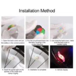 ⁦أضواء فلاش ملونة  لعجلات الدراجات مقاومة للماء- بثلاثة مستويات إضاءة LED - بطارية ليثيوم صغيرة داخلية CR2032 يمكن تغييرها بسهولة⁩ - الصورة ⁦5⁩