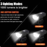 ⁦طقم (عدد 2 ) إضاءة أمامية وخلفية LED للدراجة- قابلة لإعادة الشحن USB ، سهلة التركيب ، 3 مستويات إضاءة - حجم صغير⁩ - الصورة ⁦4⁩