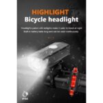 ⁦طقم (عدد 2 ) إضاءة أمامية وخلفية LED للدراجة- قابلة لإعادة الشحن USB ، سهلة التركيب ، 3 مستويات إضاءة - حجم صغير⁩ - الصورة ⁦5⁩