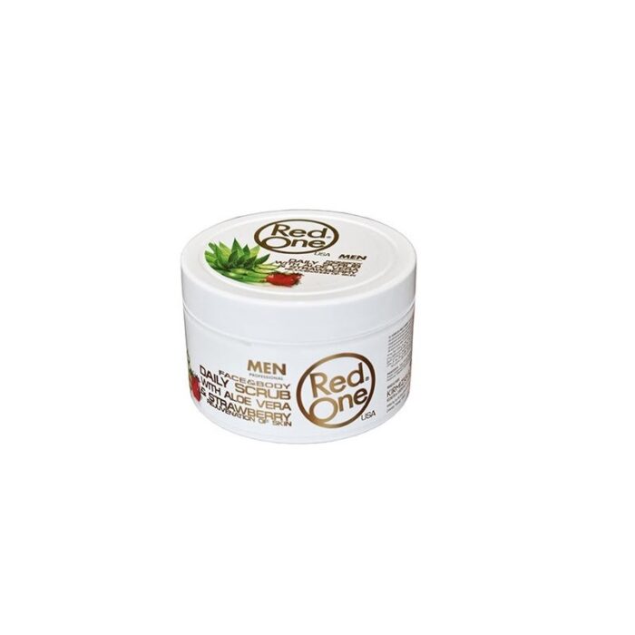 103375819_67dc9e9813613 red one face and body scrub مقشر عميق للبشرة الحساسه بخلاصة الفراولة والاوليفيرا الطبيعيه مع تفتيح فوري - الصورة 1