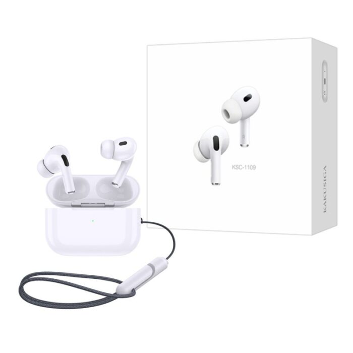 ⁦سماعة اير بودز من كاكوسيجا لون ابيض -KAKUSIGA KSC-1109 true wireless BT earphone⁩ - الصورة ⁦7⁩