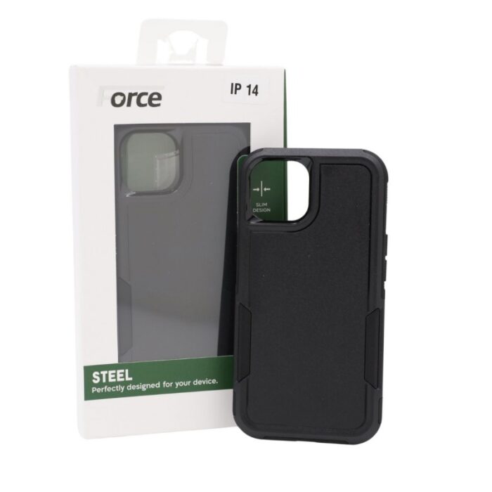 ⁦Force Steel Defender phone cover IPHONE 14 -BLACK⁩ - الصورة ⁦5⁩