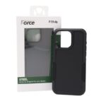 ⁦Force Steel Defender phone cover IPHONE 15 PRO MAX BLACK⁩ - الصورة ⁦5⁩