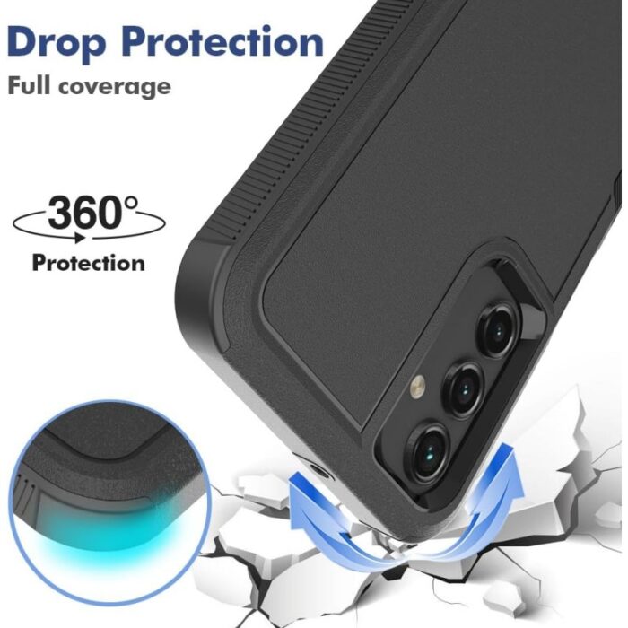 ⁦Force Steel Defender phone cover SAMSUNG S23 PLUS - BLACK⁩ - الصورة ⁦3⁩