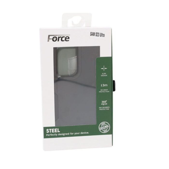⁦Force Steel Defender phone cover SAMSUNG S23 ULTRA - BLACK⁩ - الصورة ⁦5⁩