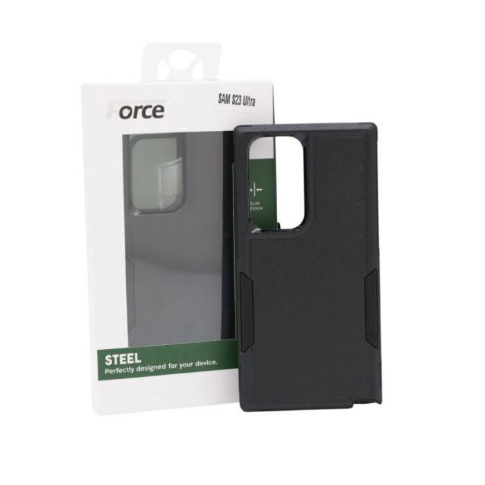 ⁦Force Steel Defender phone cover SAMSUNG S23 ULTRA - BLACK⁩ - الصورة ⁦6⁩