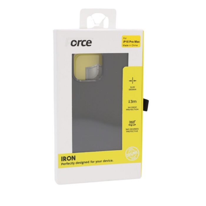 ⁦FORCE IRON IPHONE 15 PRO MAX- BLACK⁩ - الصورة ⁦7⁩