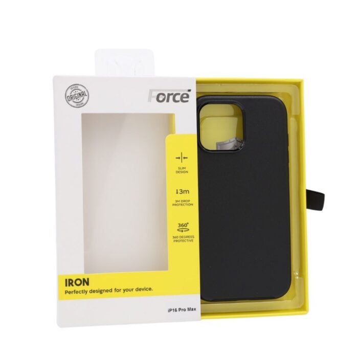 ⁦FORCE IRON IPHONE 16 PRO MAX- BLACK⁩ - الصورة ⁦3⁩