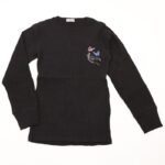 بلوزة قطن للأطفال ربيعية لون أسود