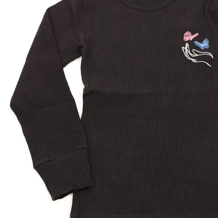 ⁦بلوزة قطن للأطفال ربيعية لون أسود⁩ - الصورة ⁦3⁩