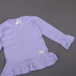 ⁦فستان قطن ربيعي للأطفال لون بنفسجي فاتح⁩ - الصورة ⁦2⁩