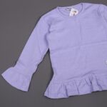 ⁦فستان قطن ربيعي للأطفال لون بنفسجي فاتح⁩ - الصورة ⁦3⁩