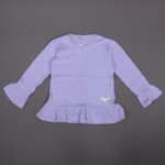 ⁦فستان قطن ربيعي للأطفال لون بنفسجي فاتح⁩ - الصورة ⁦4⁩