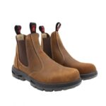 بسطار جلد بدون حديد من بونتو Punto للرجال لون عسلي