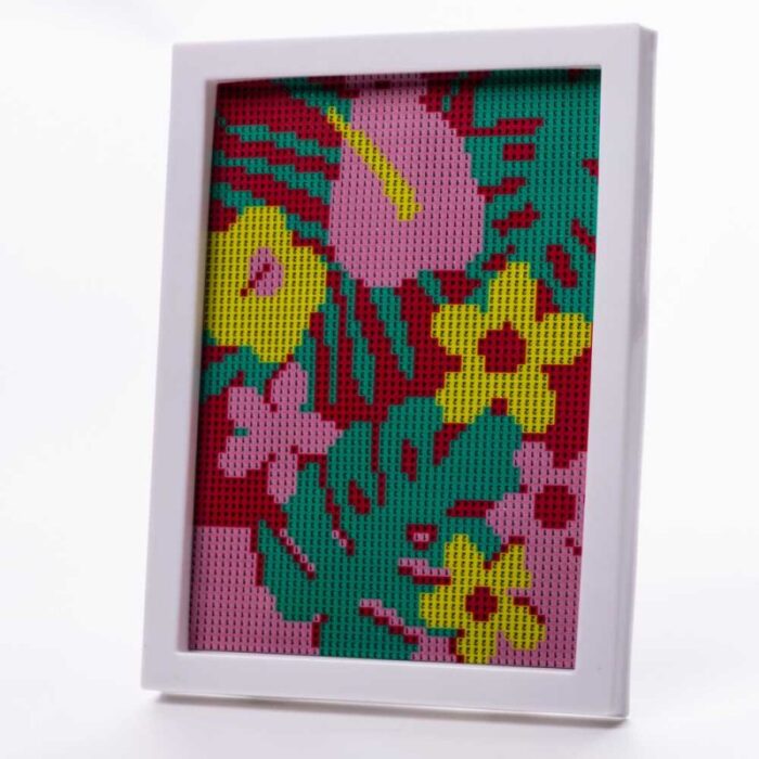 ⁦لوحة أطفال خرز مع برواز خرز أطفال ورد 23*18⁩ - الصورة ⁦4⁩