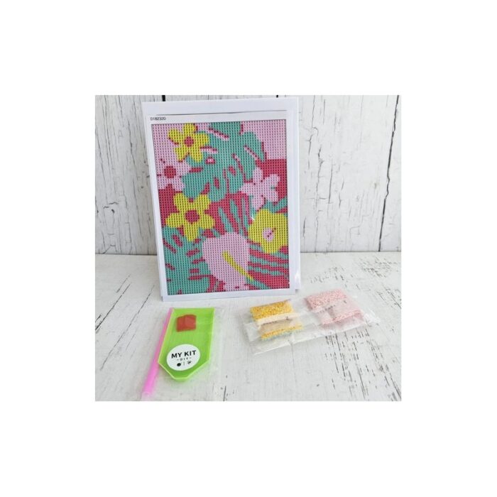 ⁦لوحة أطفال خرز مع برواز خرز أطفال ورد 23*18⁩ - الصورة ⁦5⁩