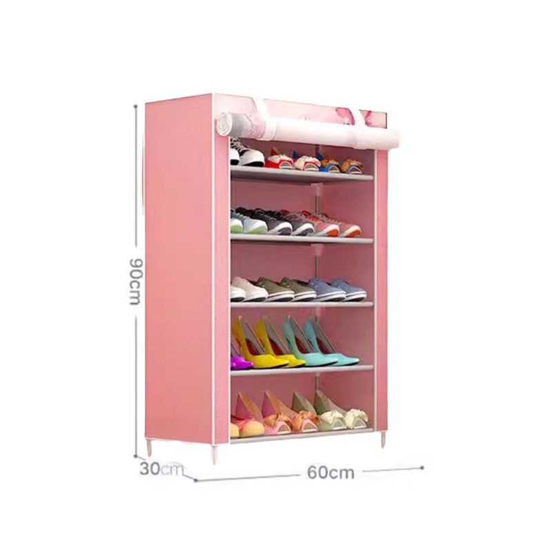 ⁦خزانة أحذية حجم 90×60 سم لون زهري⁩ - الصورة ⁦1⁩