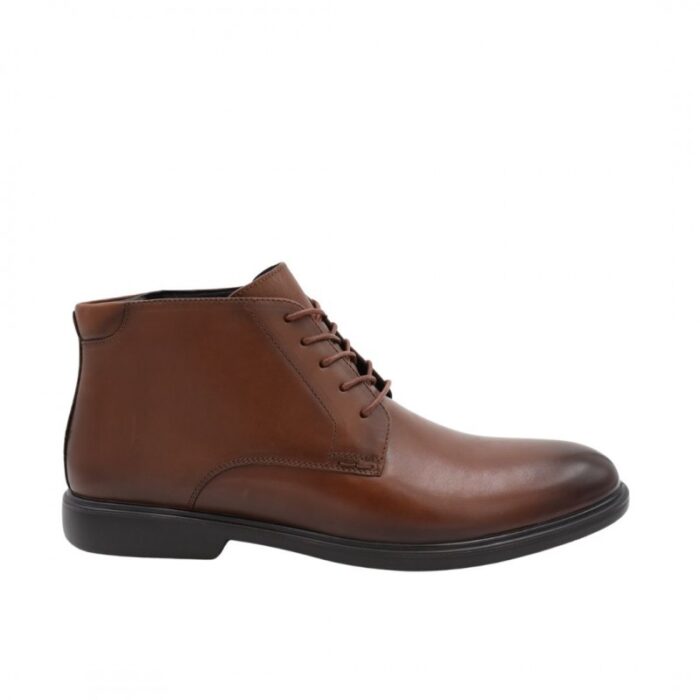 ⁦Hush Puppies Men's Leather Casual Mid Shoes- Brown⁩ - الصورة ⁦3⁩