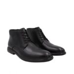 Hush Puppies Men's Leather Casual Mid Shoes- Black