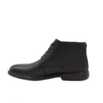 ⁦Hush Puppies Men's Leather Casual Mid Shoes- Black⁩ - الصورة ⁦5⁩