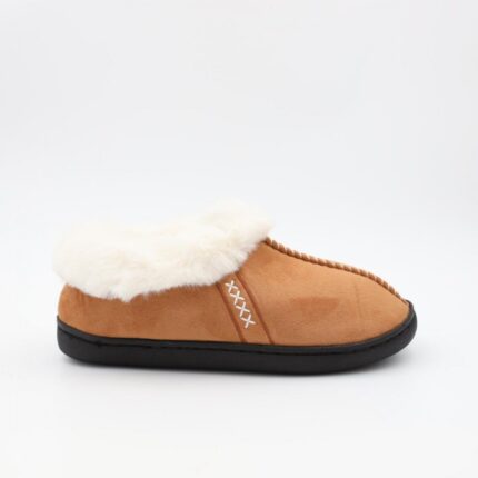 حذاء شتوي للنساء لون عسلي وبيج