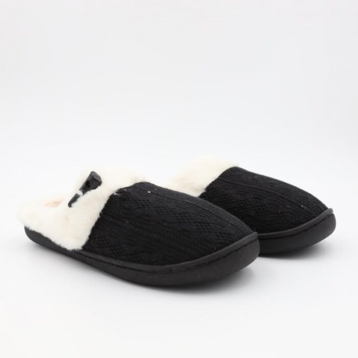 ⁦حفاية شتوية للنساء لون أسود وبيج⁩ - الصورة ⁦5⁩