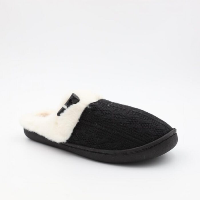 ⁦حفاية شتوية للنساء لون أسود وبيج⁩ - الصورة ⁦6⁩