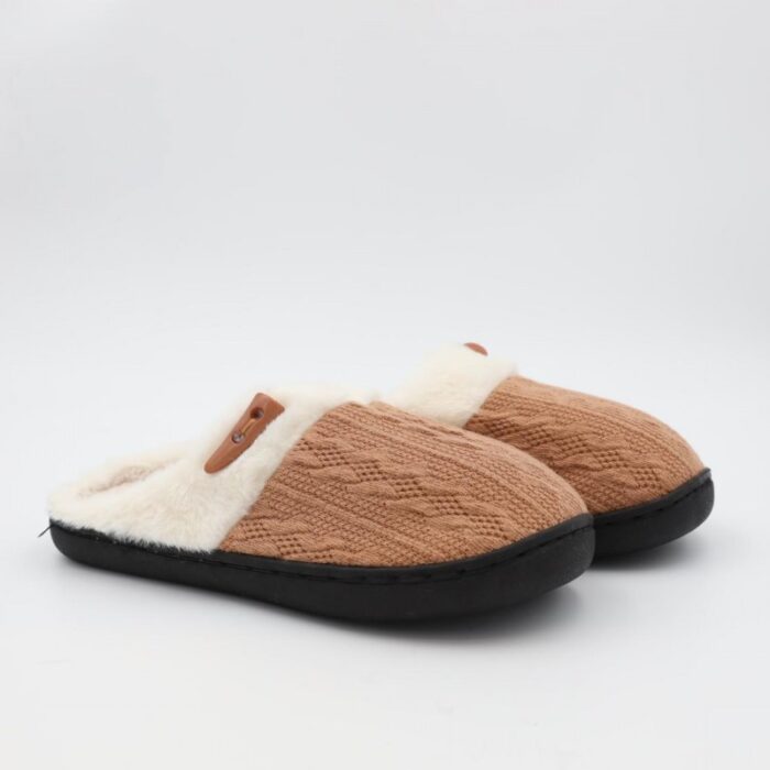 ⁦حفاية شتوية للنساء لون بني وبيج⁩ - الصورة ⁦2⁩