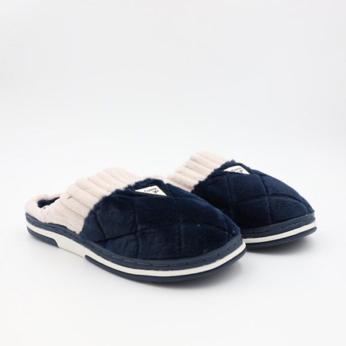 ⁦حفاية شتوية للنساء لون كحلي وبيج⁩ - الصورة ⁦2⁩