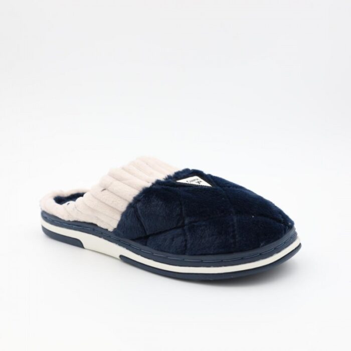 ⁦حفاية شتوية للنساء لون كحلي وبيج⁩ - الصورة ⁦3⁩