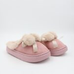 ⁦حفاية شتوية لون زهري مع بيج⁩ - الصورة ⁦3⁩