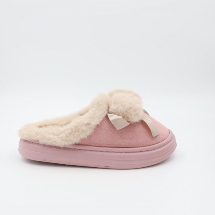 ⁦حفاية شتوية لون زهري مع بيج⁩ - الصورة ⁦5⁩