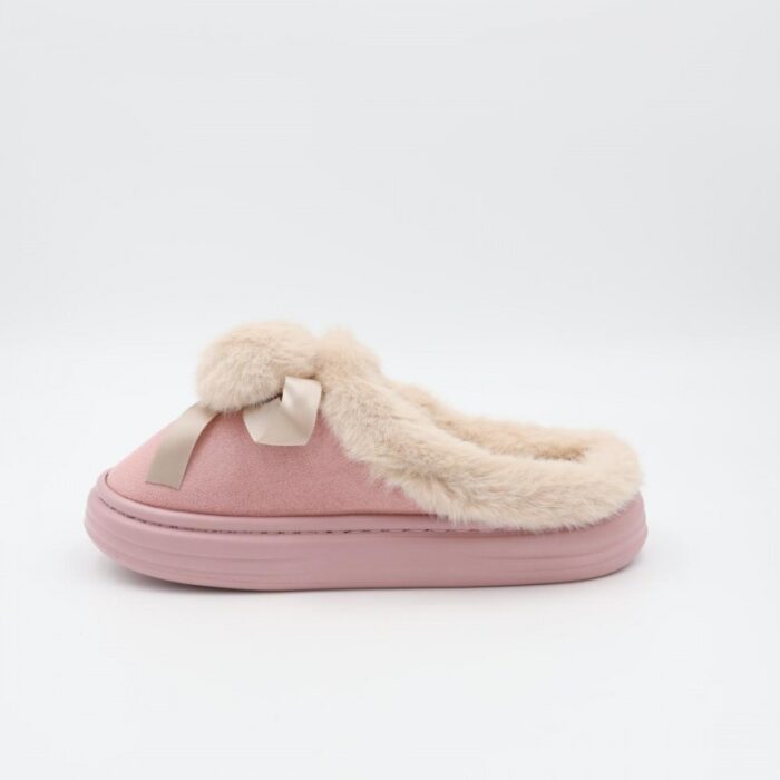 ⁦حفاية شتوية لون زهري مع بيج⁩ - الصورة ⁦6⁩