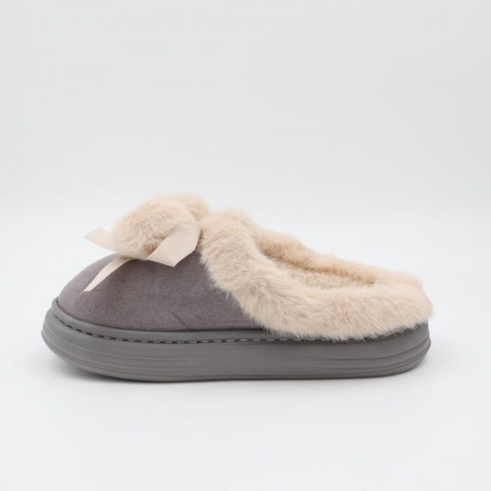 ⁦حفاية شتوية لون سكني مع بيج⁩ - الصورة ⁦2⁩