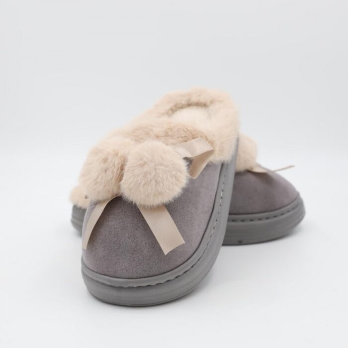 ⁦حفاية شتوية لون سكني مع بيج⁩ - الصورة ⁦4⁩