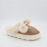 حفاية شتوية لون كموني بلمعة مع بيج