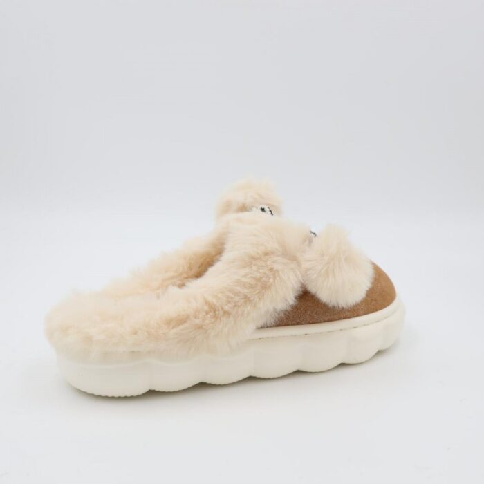 ⁦حفاية شتوية لون كموني بلمعة مع بيج⁩ - الصورة ⁦3⁩