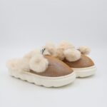 ⁦حفاية شتوية لون كموني بلمعة مع بيج⁩ - الصورة ⁦6⁩