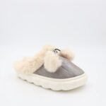 ⁦حفاية شتوية لون سكني بلمعة مع بيج⁩ - الصورة ⁦3⁩