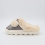 ⁦حفاية شتوية لون سكني بلمعة مع بيج⁩ - الصورة ⁦6⁩