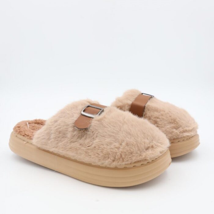 ⁦حفاية شتوية للنساء لون بيج بتصميم قشاط⁩ - الصورة ⁦4⁩