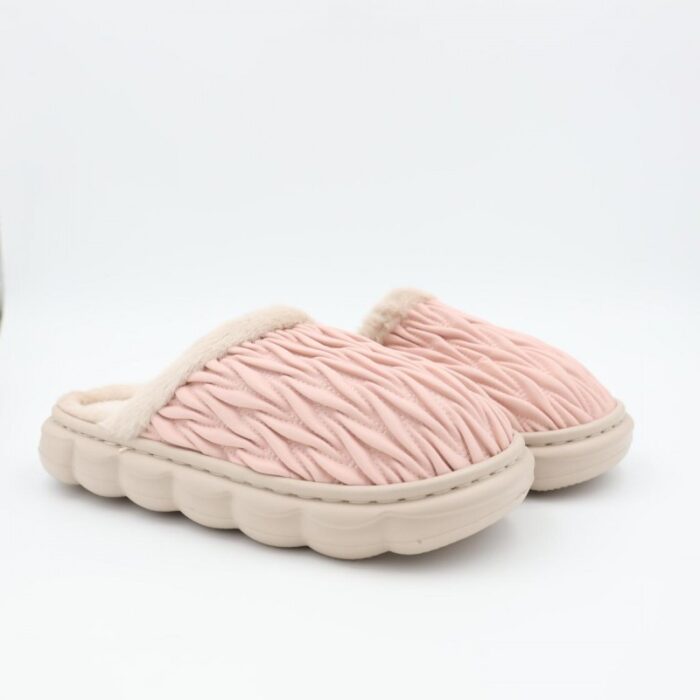 ⁦حفاية شتوية لون زهري وبيج⁩ - الصورة ⁦3⁩