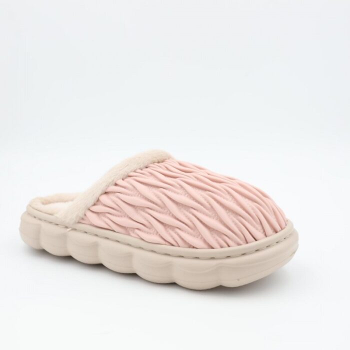 ⁦حفاية شتوية لون زهري وبيج⁩ - الصورة ⁦4⁩