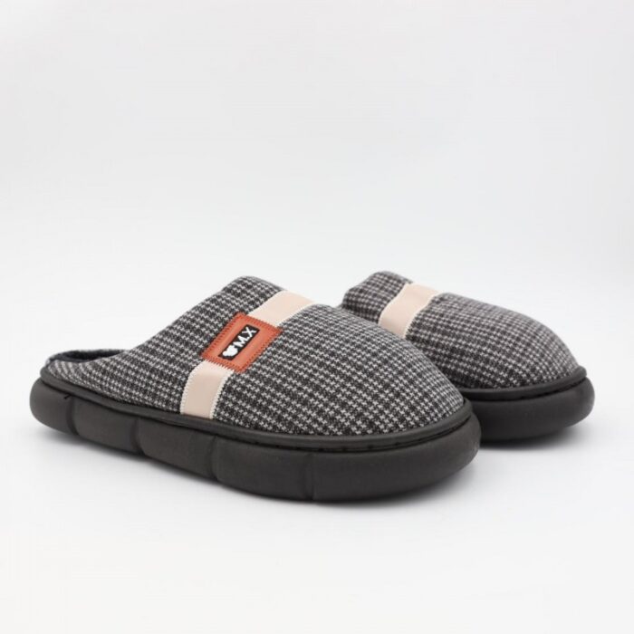 ⁦حفاية شتوية للرجال لون أسود ورمادي⁩ - الصورة ⁦3⁩